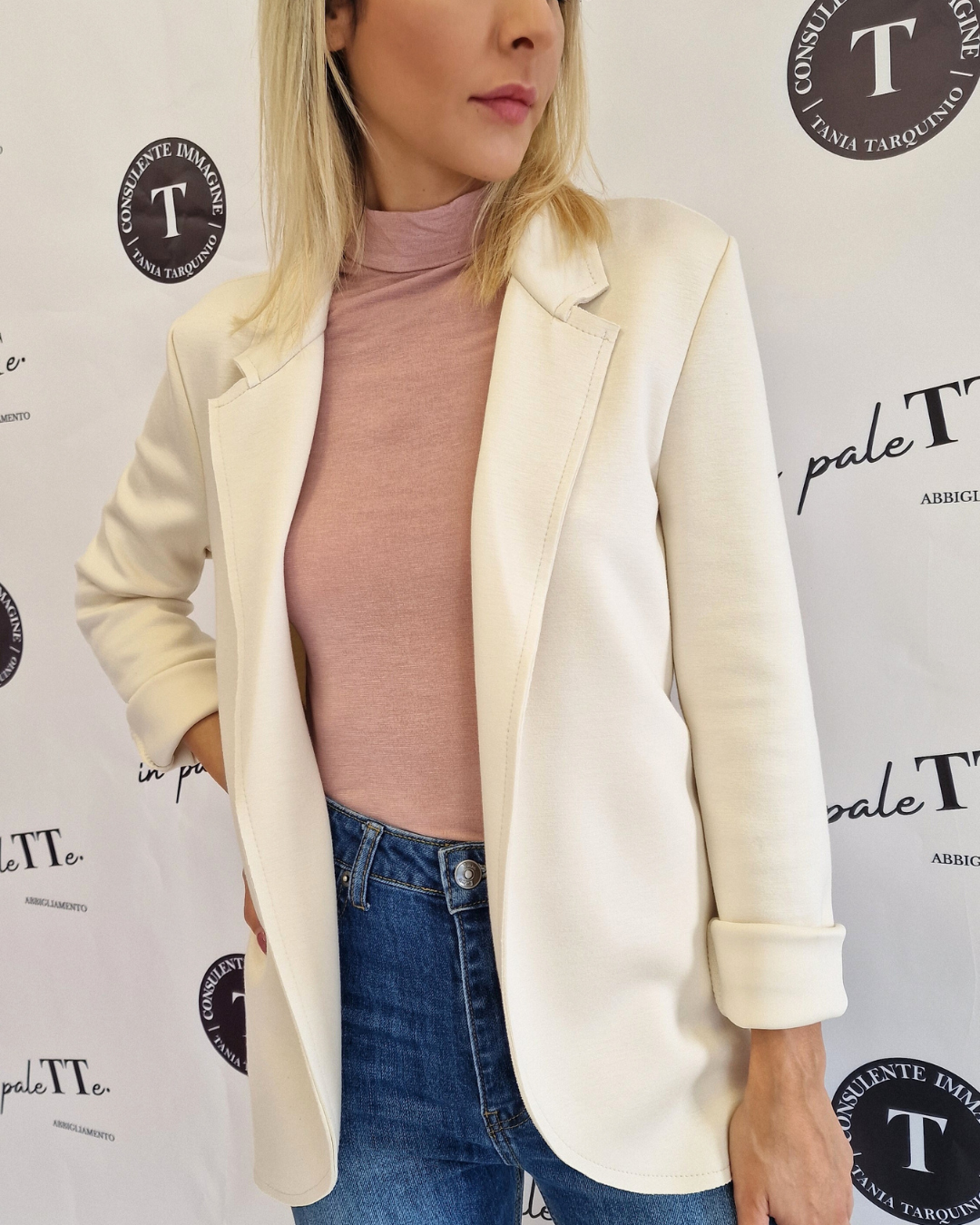 GIACCA IRIS BIANCA in paleTTe. abbigliamento
