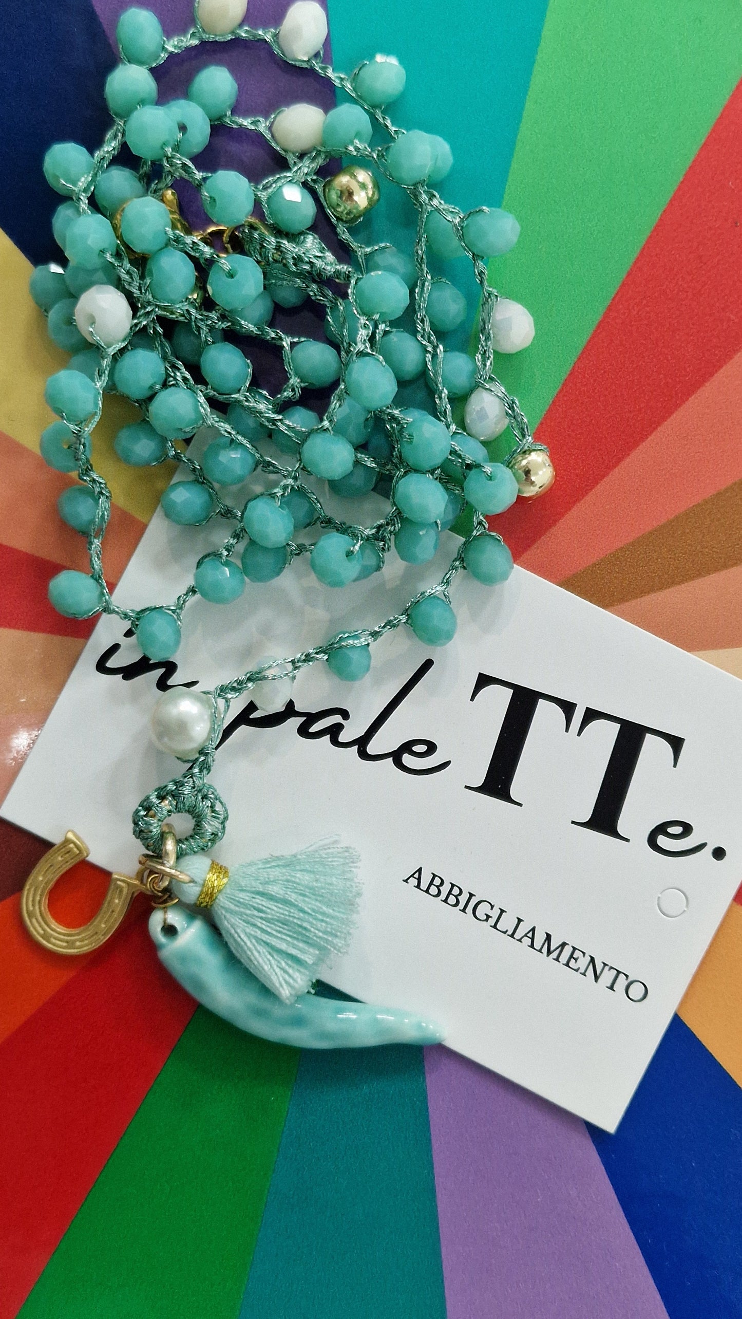 COLLANA INCANTO TURCHESE in paleTTe. abbigliamento