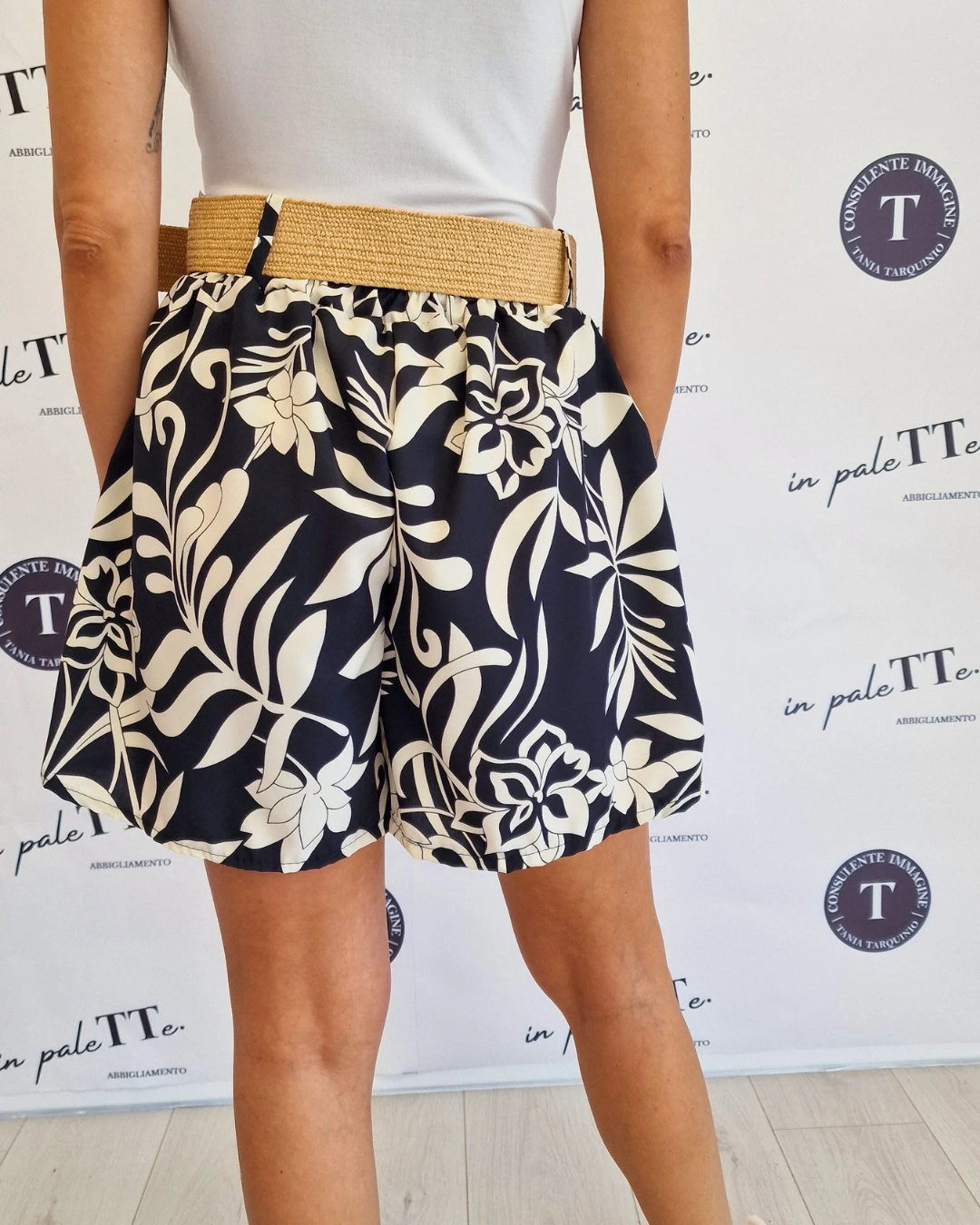 PANTALONCINO A FANTASIA BLACK & WHITE