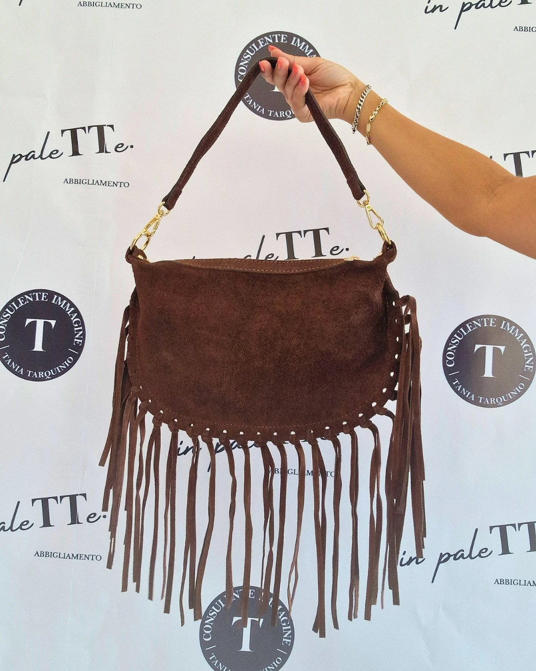 BORSA FRANGE MARRONE