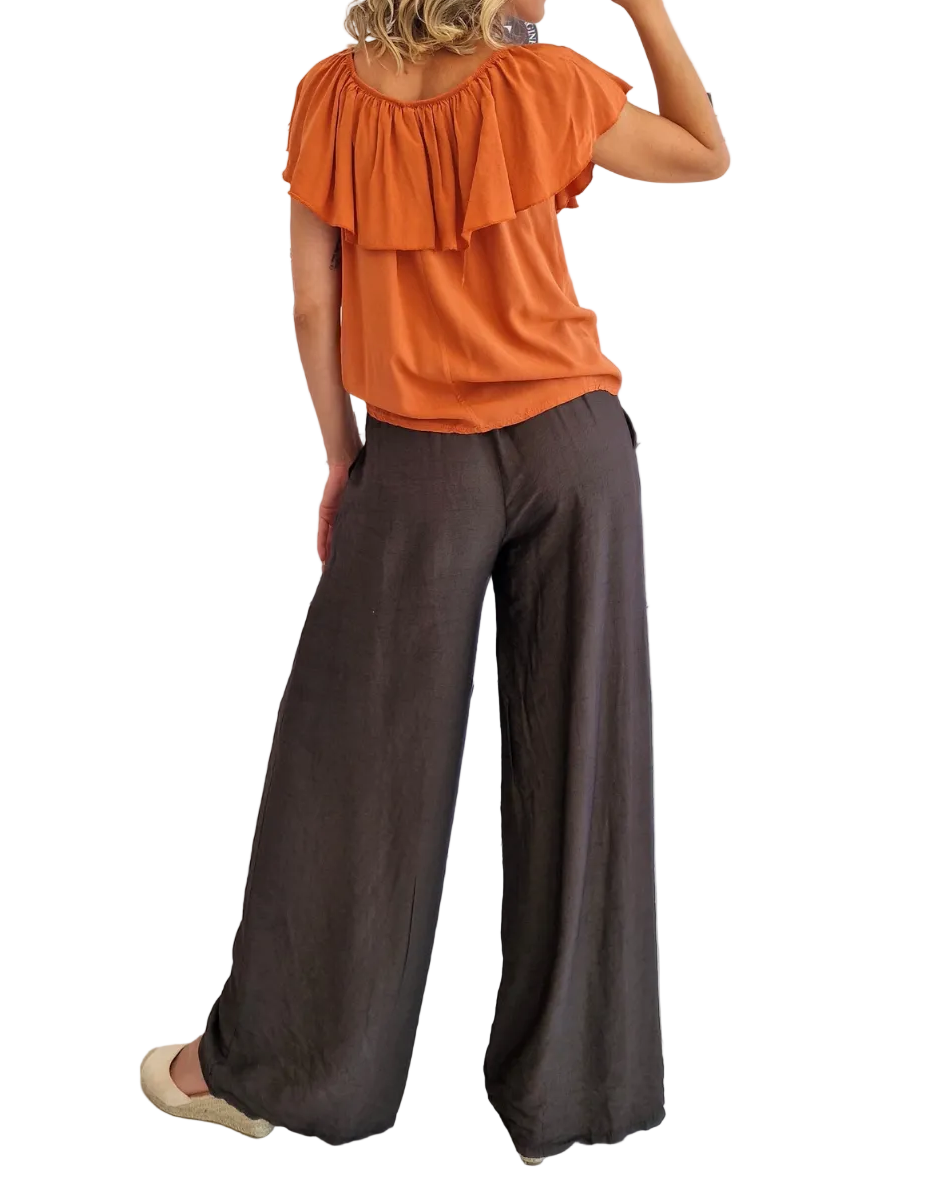 PANTALONE CON CINTURA - vari colori in paleTTe. abbigliamento