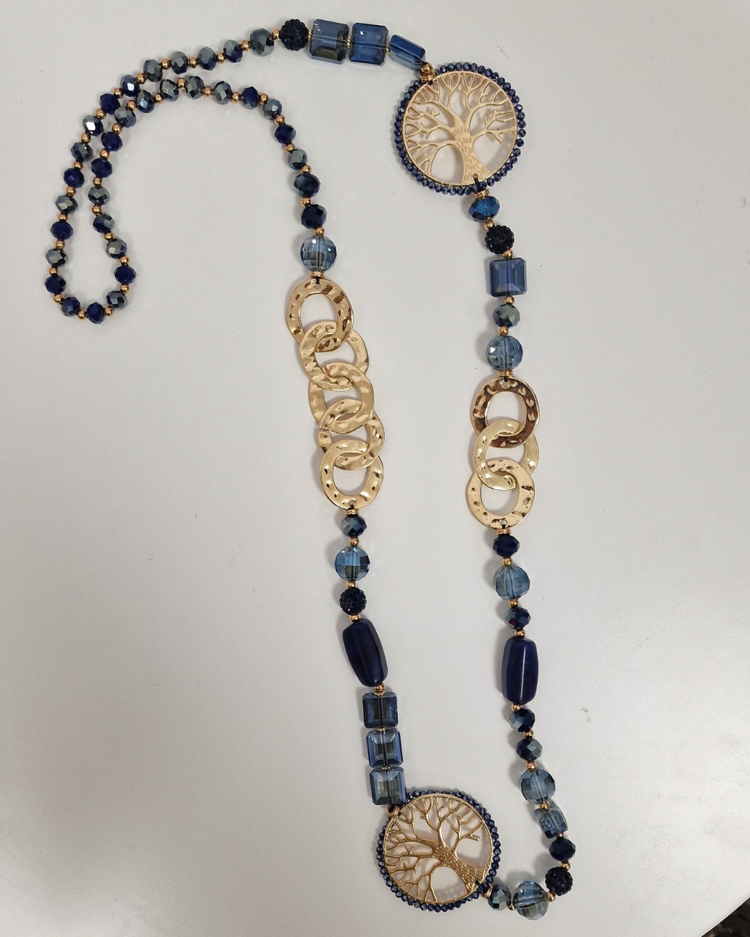 COLLANA LUNGA ALBERO DELLA VITA in paleTTe. abbigliamento