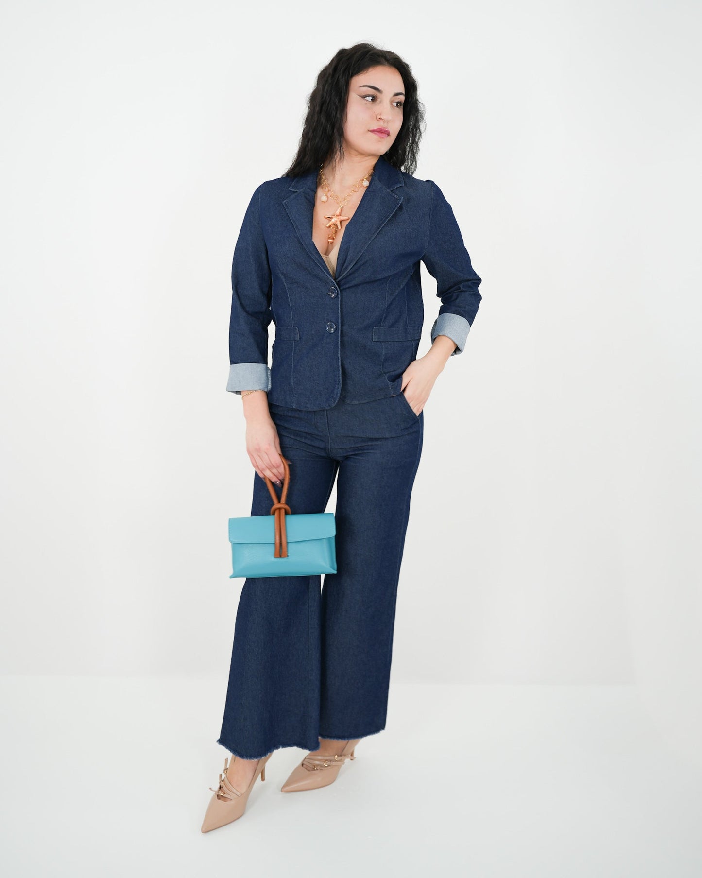 GIACCA DENIM "Sissi" in paleTTe. abbigliamento