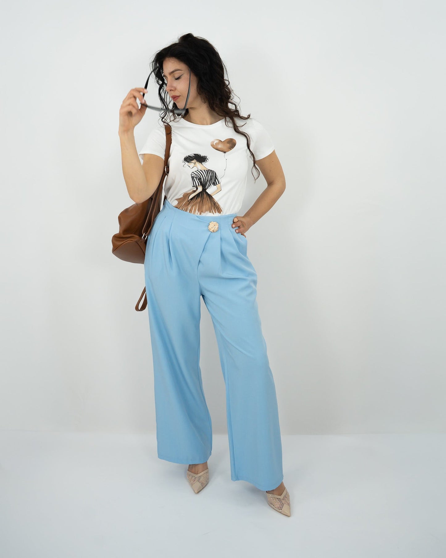PANTALONE GIOIELLO - azzurro in paleTTe. abbigliamento
