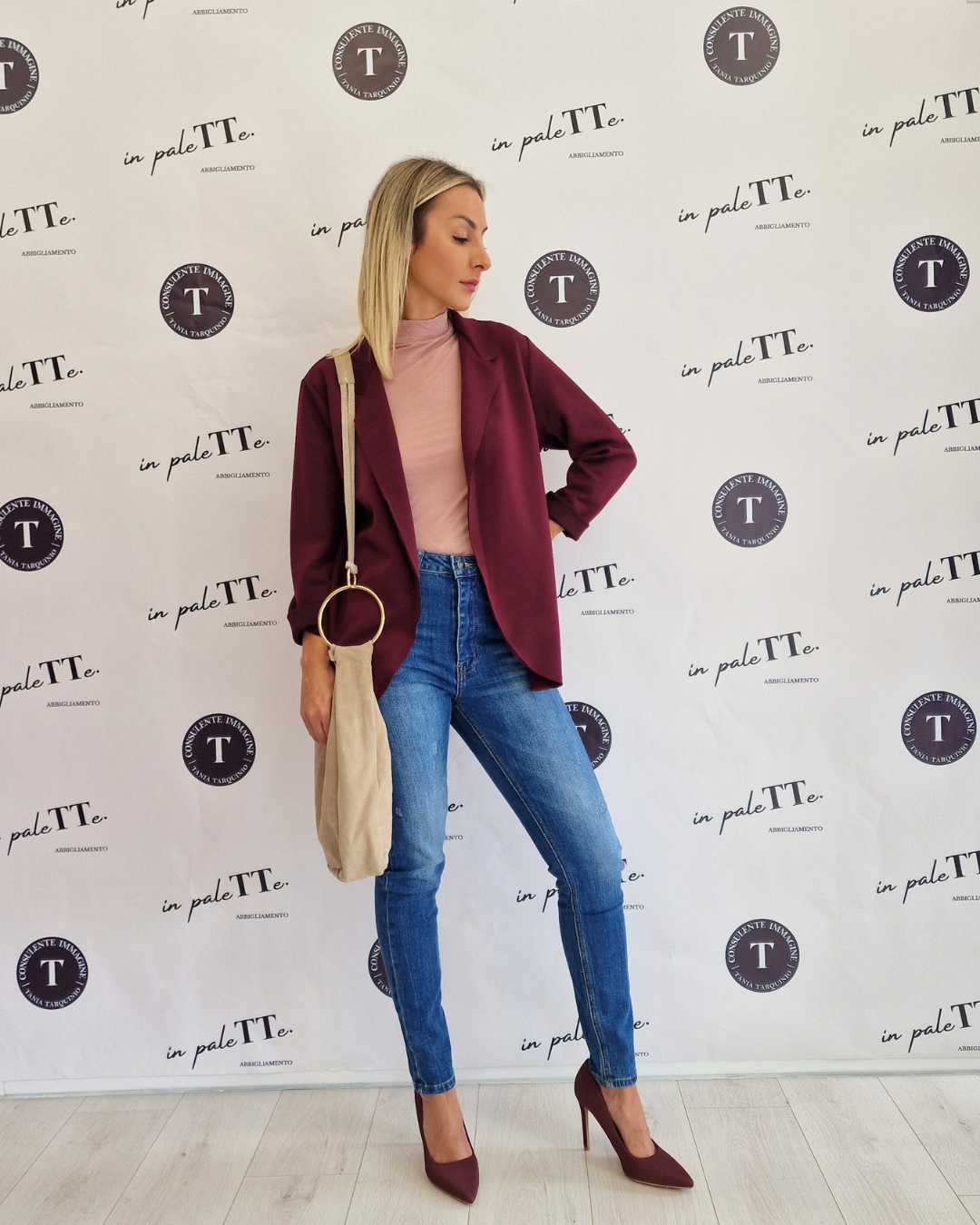 GIACCA IRIS BORDEAUX in paleTTe. abbigliamento