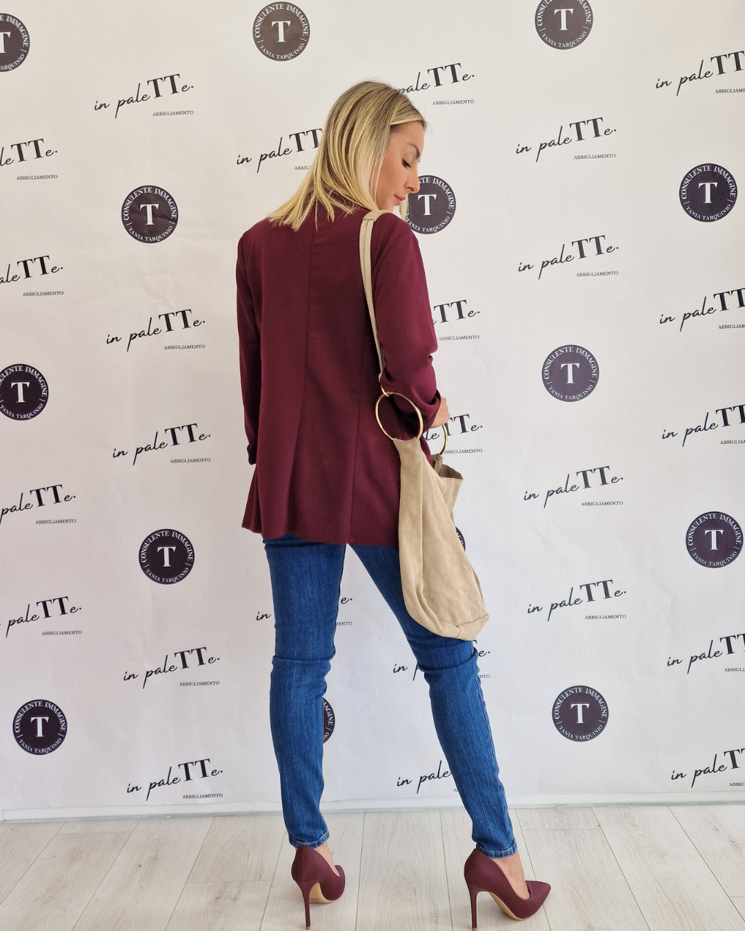 GIACCA IRIS BORDEAUX in paleTTe. abbigliamento