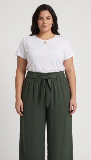 PANTALONE PALAZZO– Vestibilità Comfort in paleTTe. abbigliamento