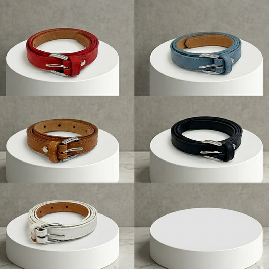 CINTURA IN VERA PELLE - Rosso, Bianco, Blu, Marrone, Nero in paleTTe. abbigliamento