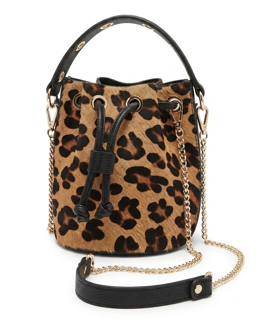 BORSA VERA PELLE - ANIMALIER in paleTTe. abbigliamento