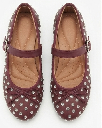 Ballerine Donna con Strass | Scarpe Basse a Cinturino in paleTTe. abbigliamento