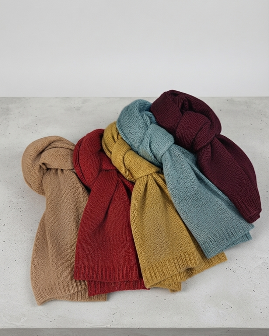 SCIARPONE IN MISTO LANA E ALPACA vari colori in paleTTe. abbigliamento