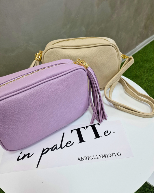 BORSA "EMILY"in VERA PELLE. Vari colori