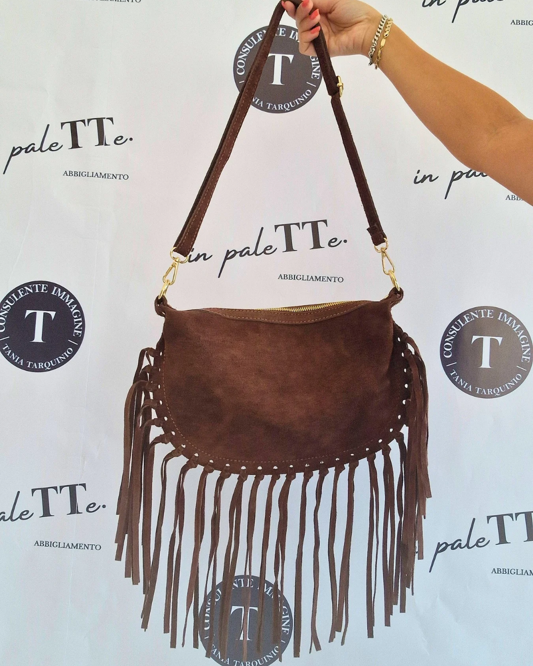 BORSA FRANGE MARRONE