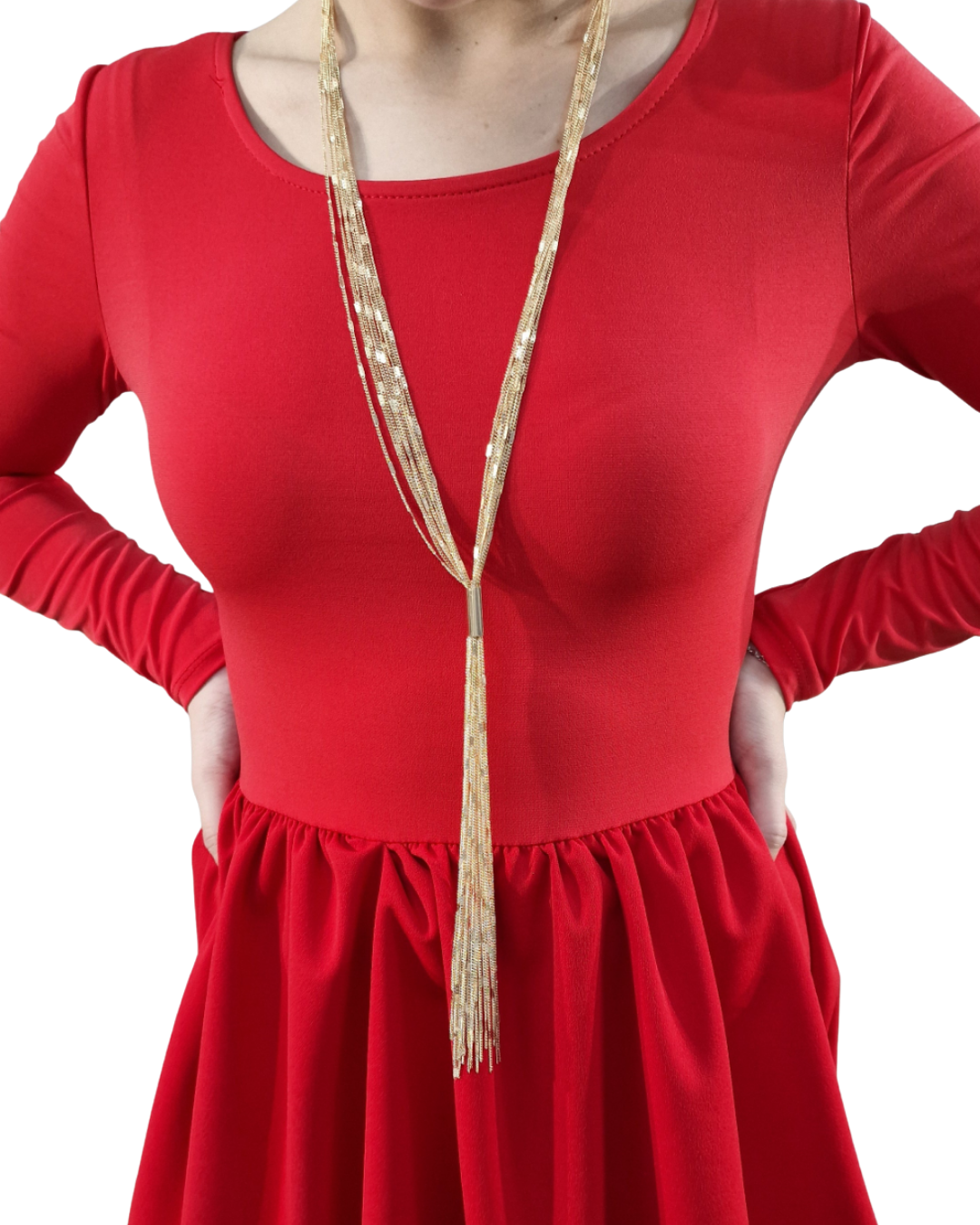 COLLANA LUNGA "SELENE" in paleTTe. abbigliamento