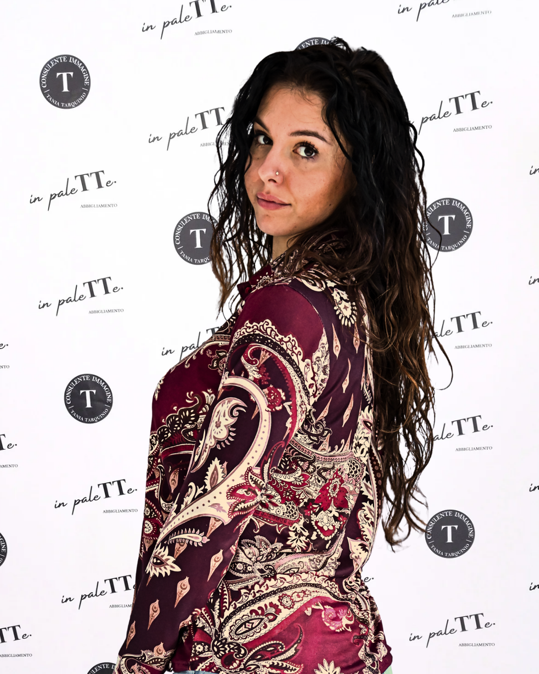 CAMICIA A FANTASIA BORGOGNA in paleTTe. abbigliamento