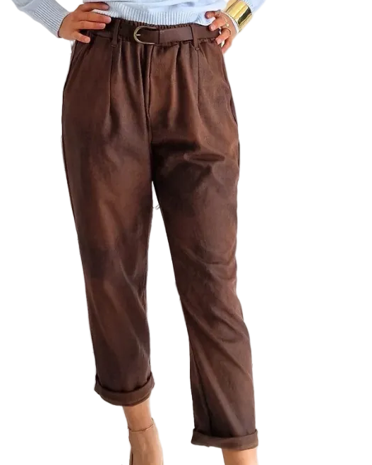 PANTALONE IN ECOPELLE EFFETTO SCAMOSCIATO in paleTTe. abbigliamento