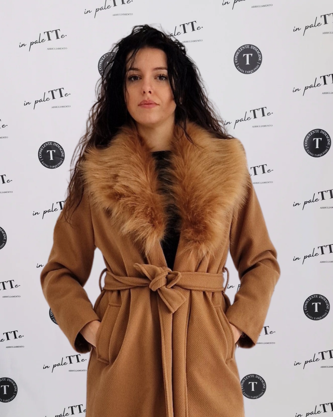 CAPPOTTO LUNGO "GIADA" CAMMELLO in paleTTe. abbigliamento