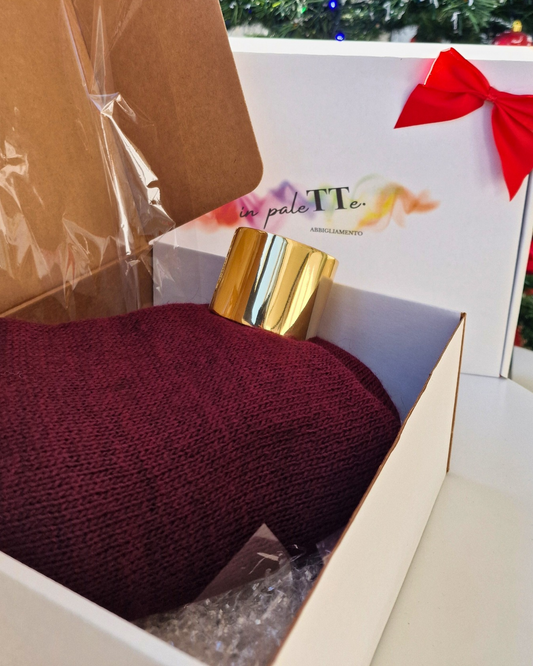 BOX REGALO 🎁 - sciarpa & bracciale in paleTTe. abbigliamento
