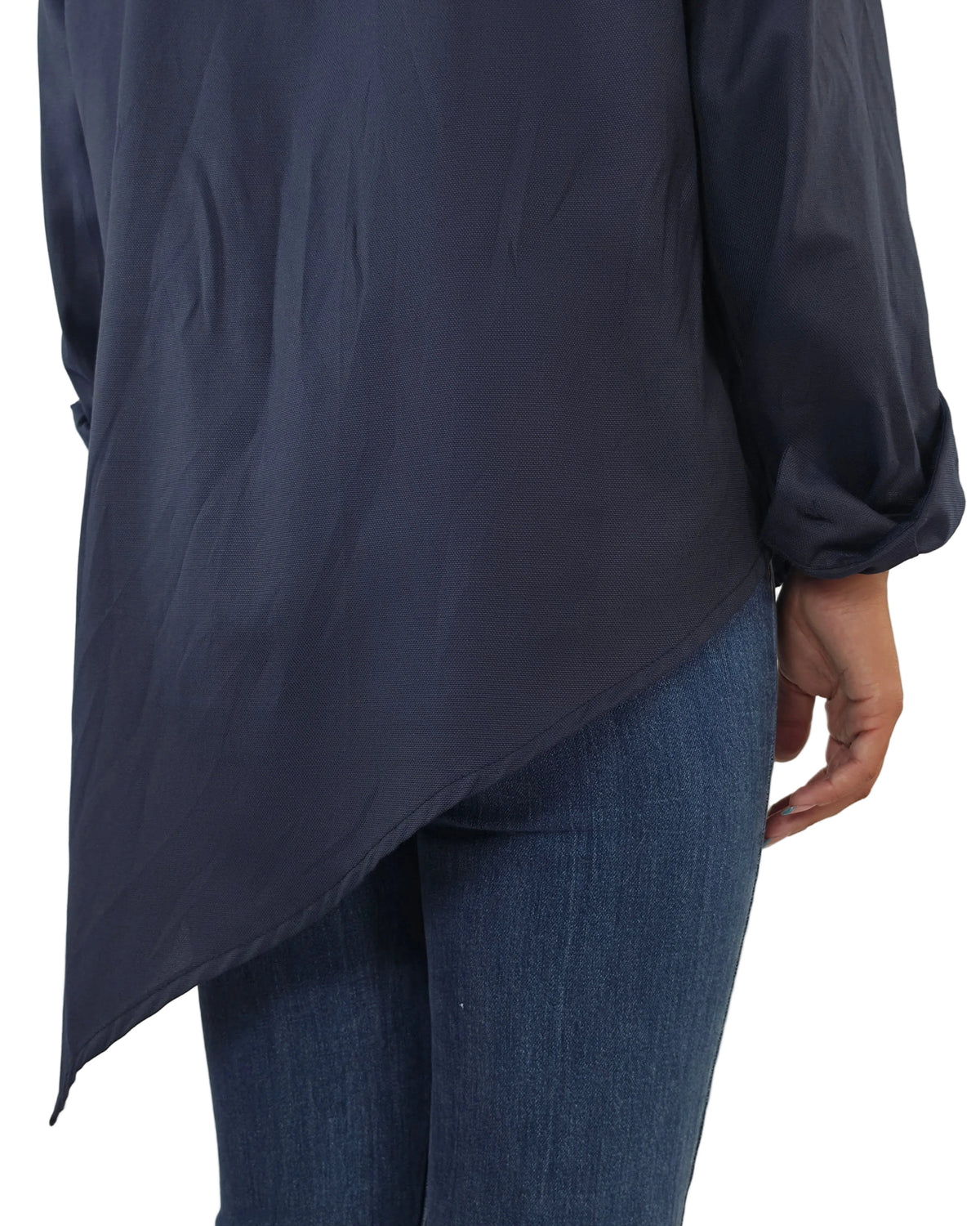 Camicia oversize Asimmetrica Blu in paleTTe. abbigliamento