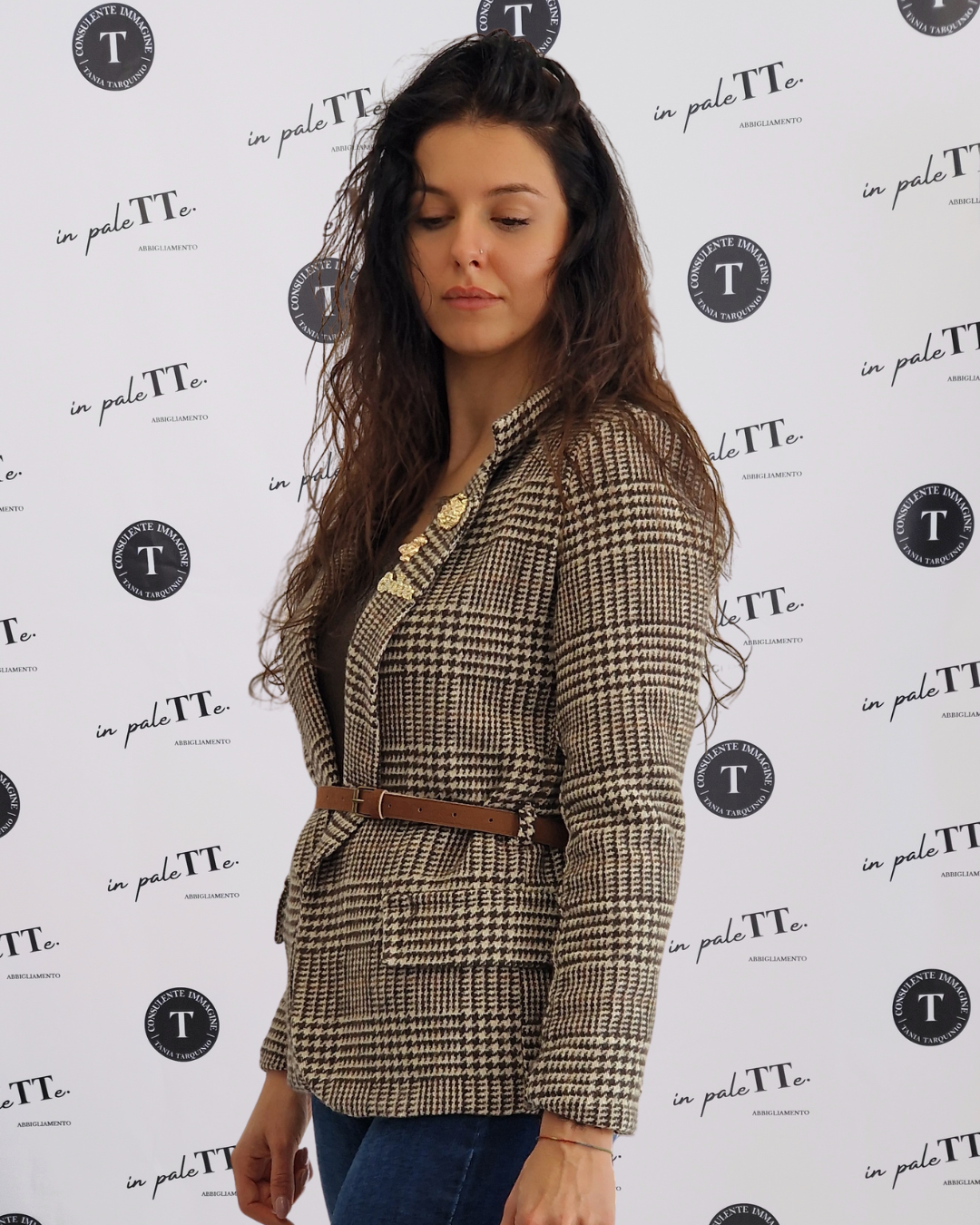 GIACCA CON SPILLE E CINTURA - MARRONE in paleTTe. abbigliamento