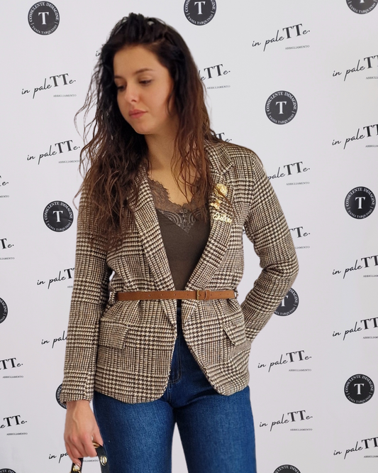 GIACCA CON SPILLE E CINTURA - MARRONE in paleTTe. abbigliamento