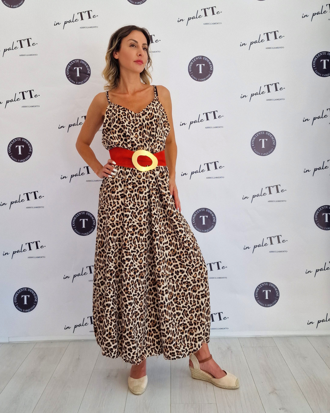 VESTITO LUNGO ANIMALIER