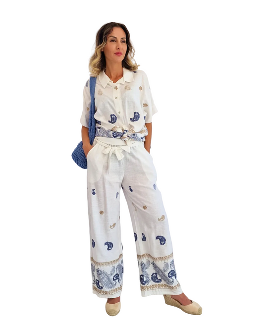 SET COMPLETO MISTO LINO - vari colori in paleTTe. abbigliamento