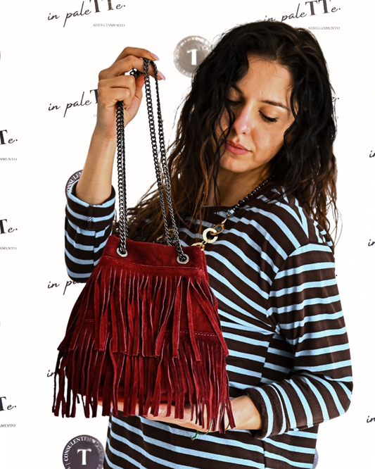 BORSA FRANGE SECCHIELLO in paleTTe. abbigliamento