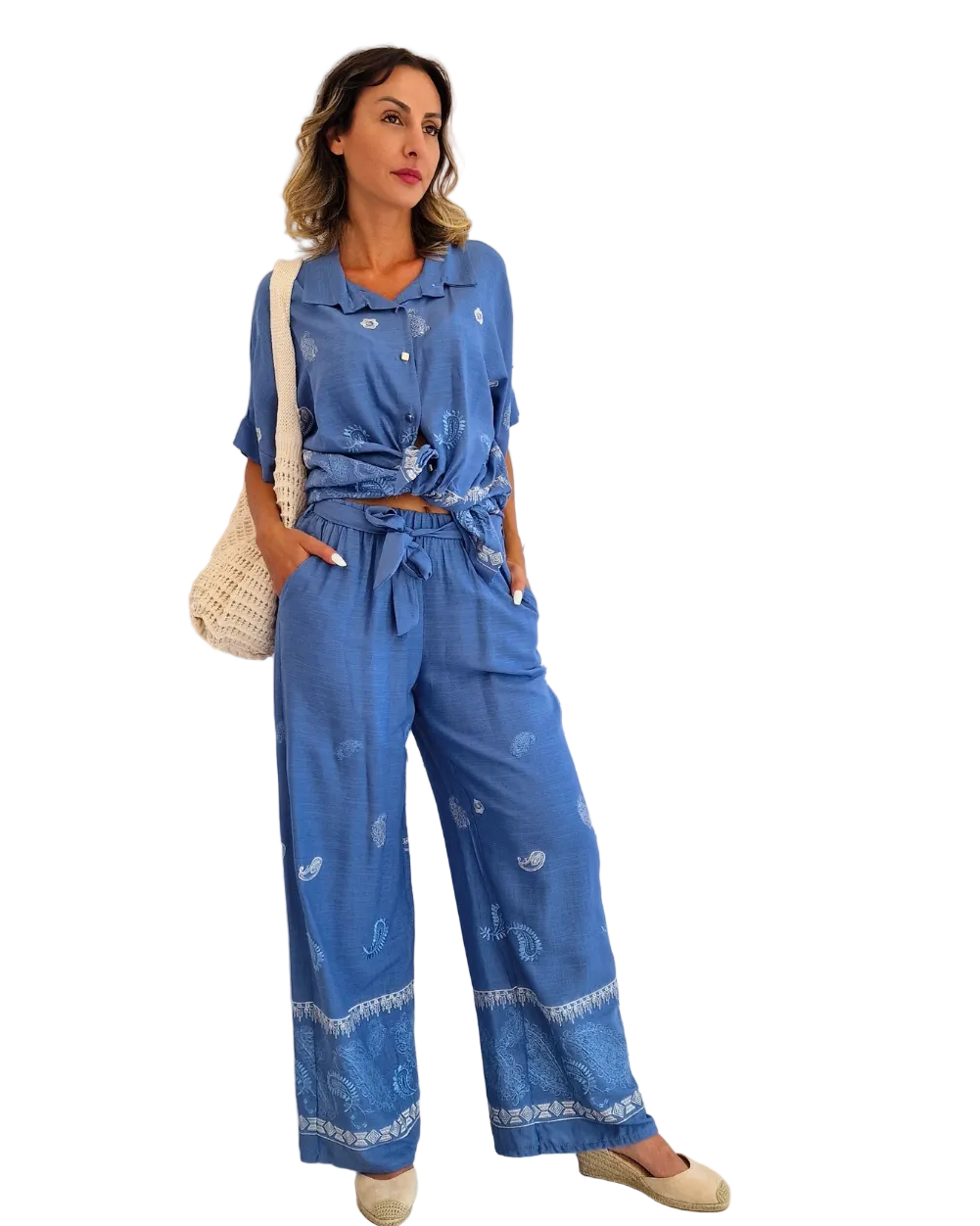 SET COMPLETO MISTO LINO - vari colori in paleTTe. abbigliamento