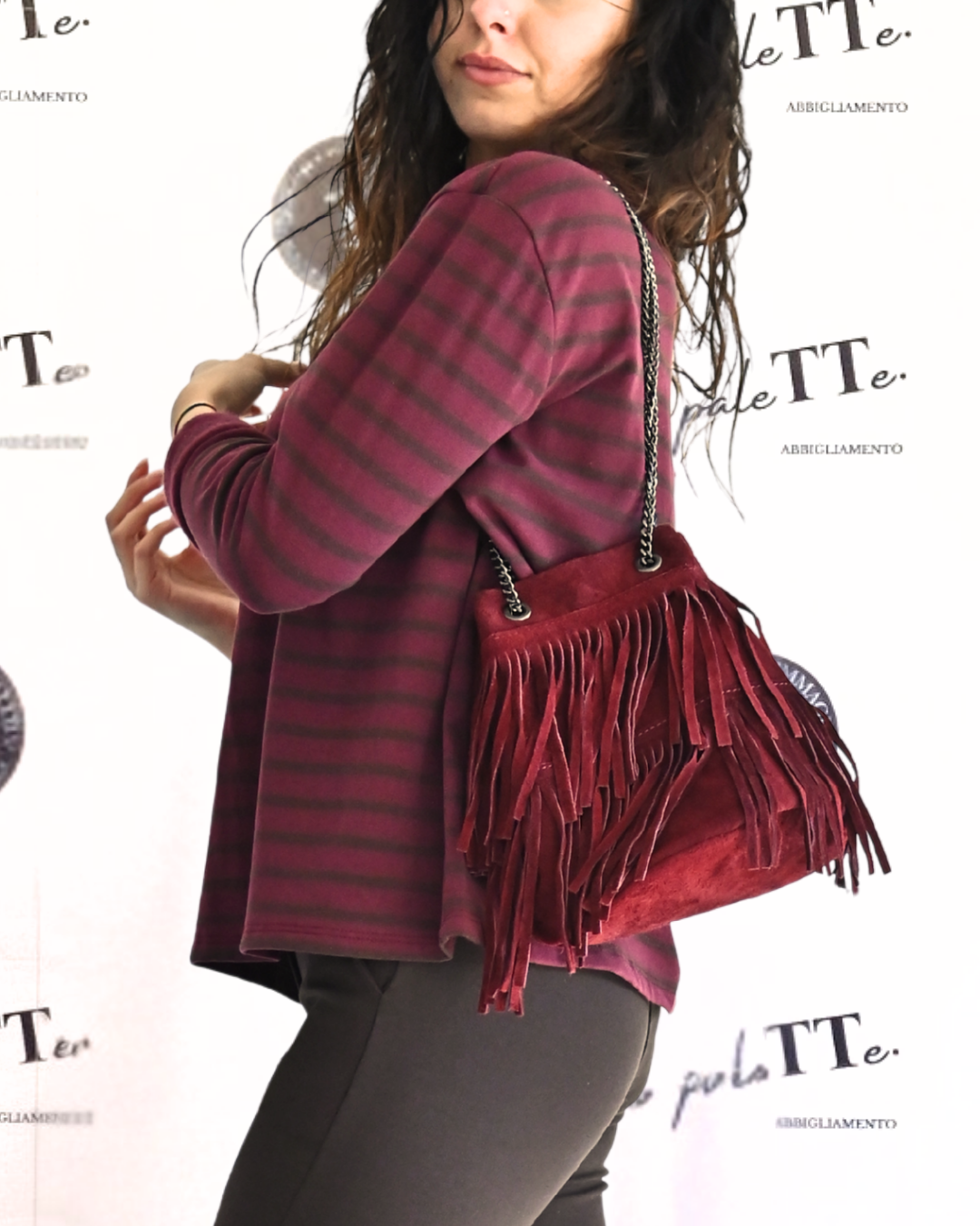 BORSA FRANGE SECCHIELLO in paleTTe. abbigliamento