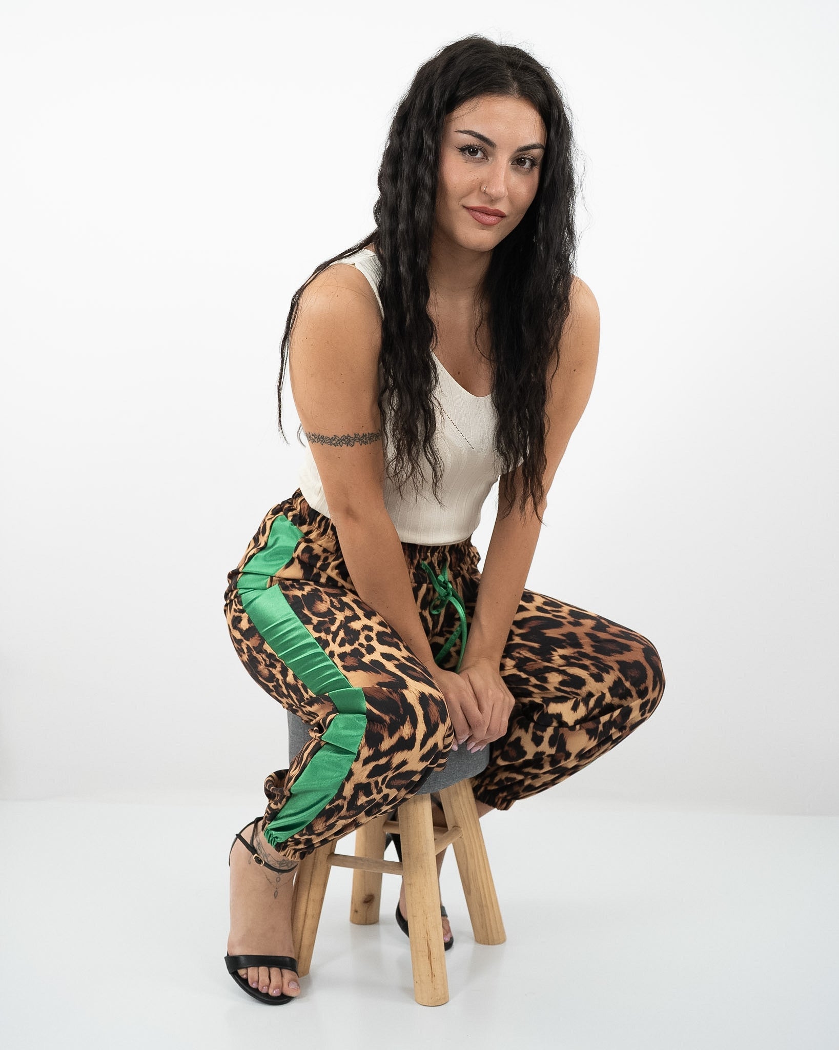 PANTALONE JOGGER ANIMALIER  & VERDE in paleTTe. abbigliamento