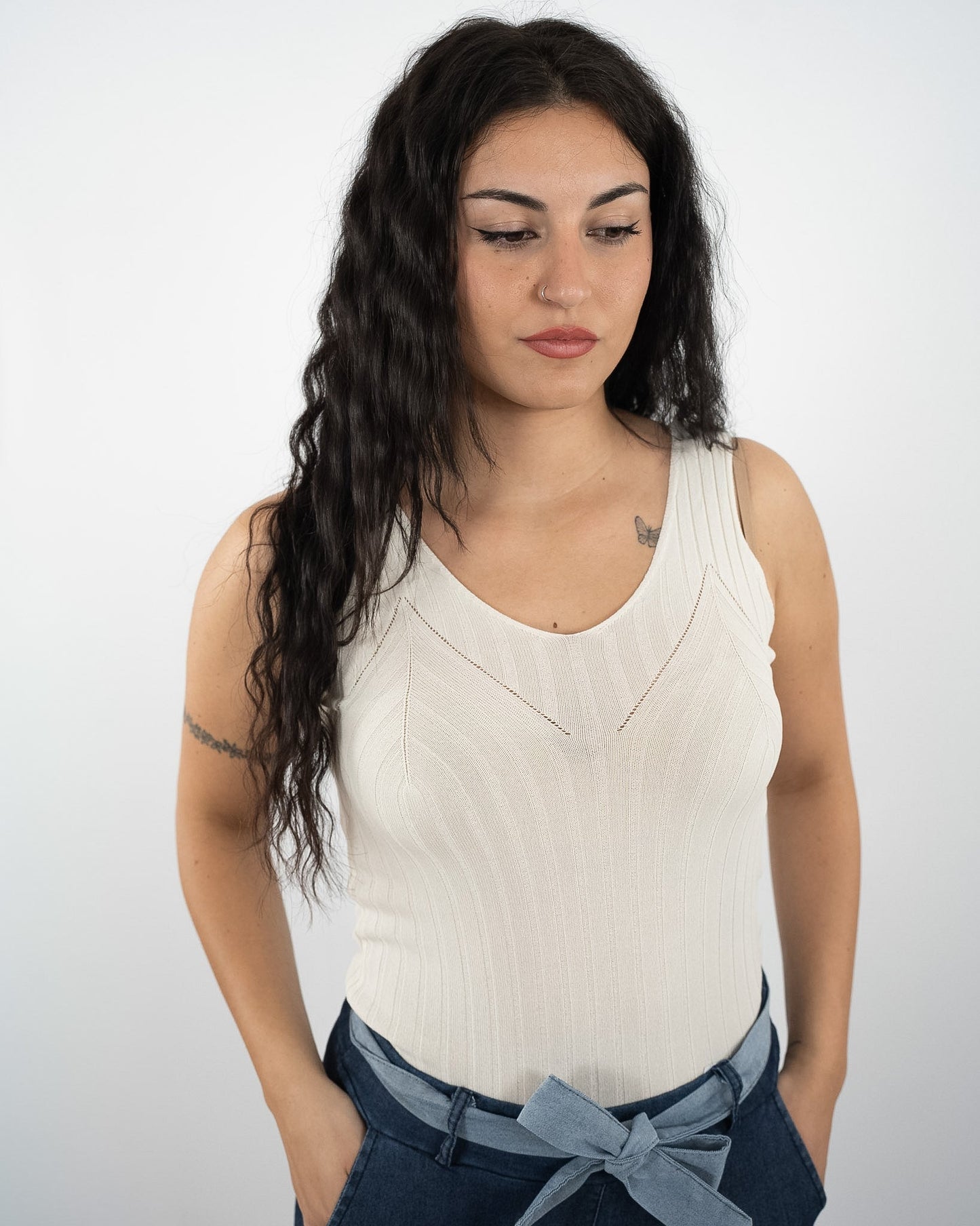 Canotte a costine vari colori in paleTTe. abbigliamento