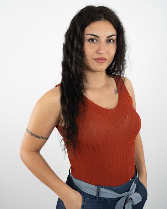 Canotte a costine vari colori in paleTTe. abbigliamento