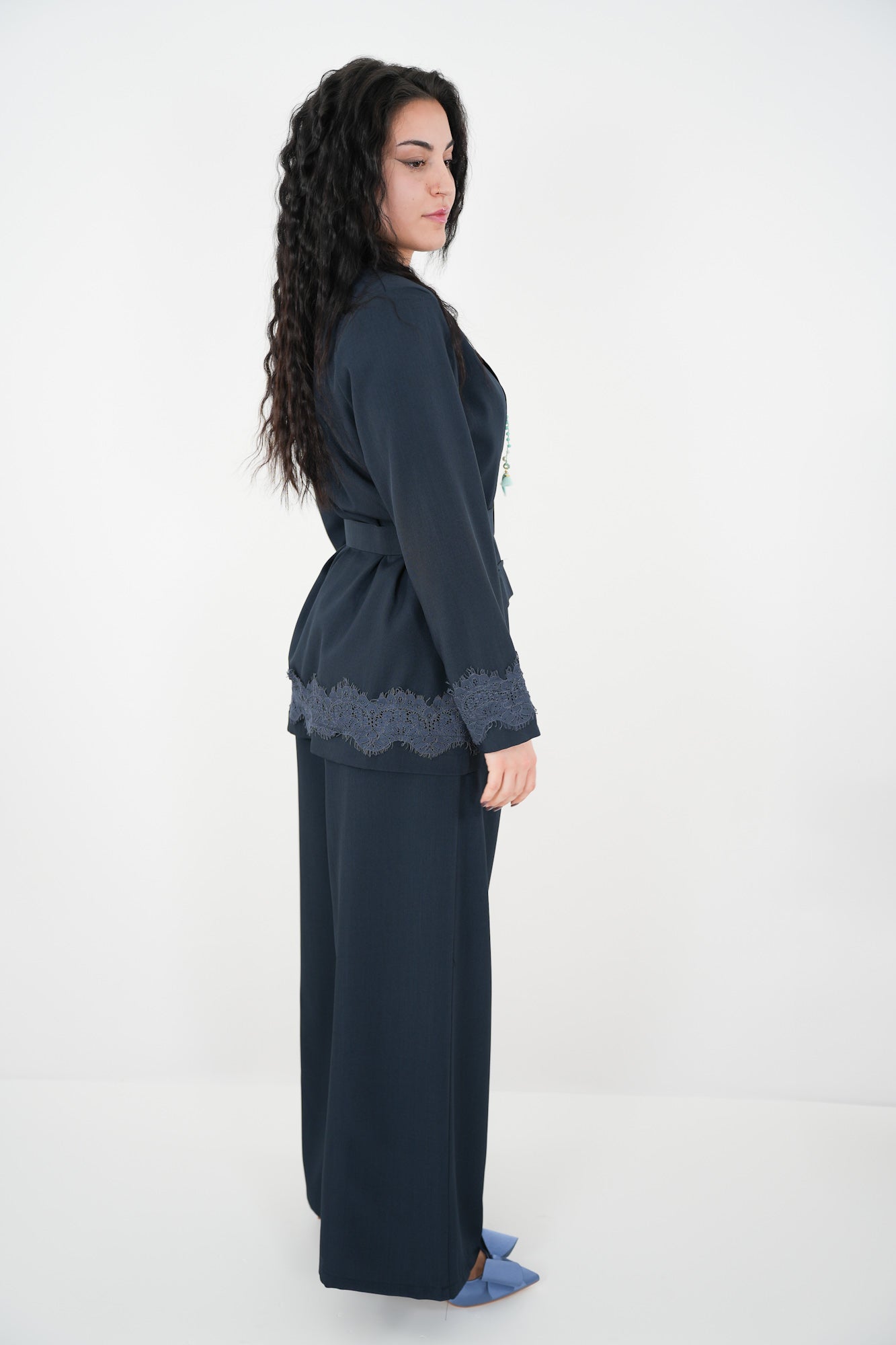 GIACCA & PANTALONE SET COMPLETO "Milly" BLU in paleTTe. abbigliamento