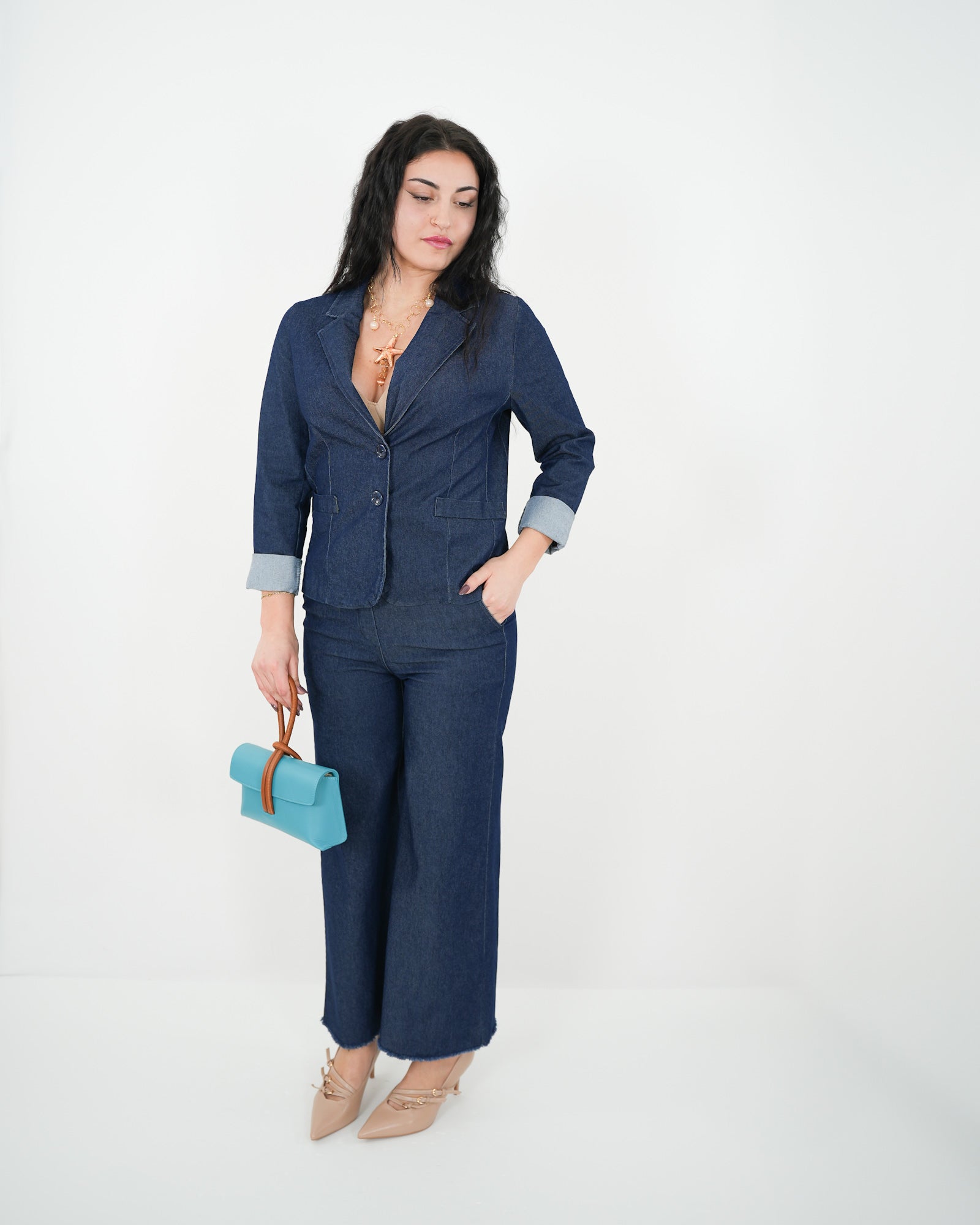 PANTALONE DENIM "Sissi" in paleTTe. abbigliamento