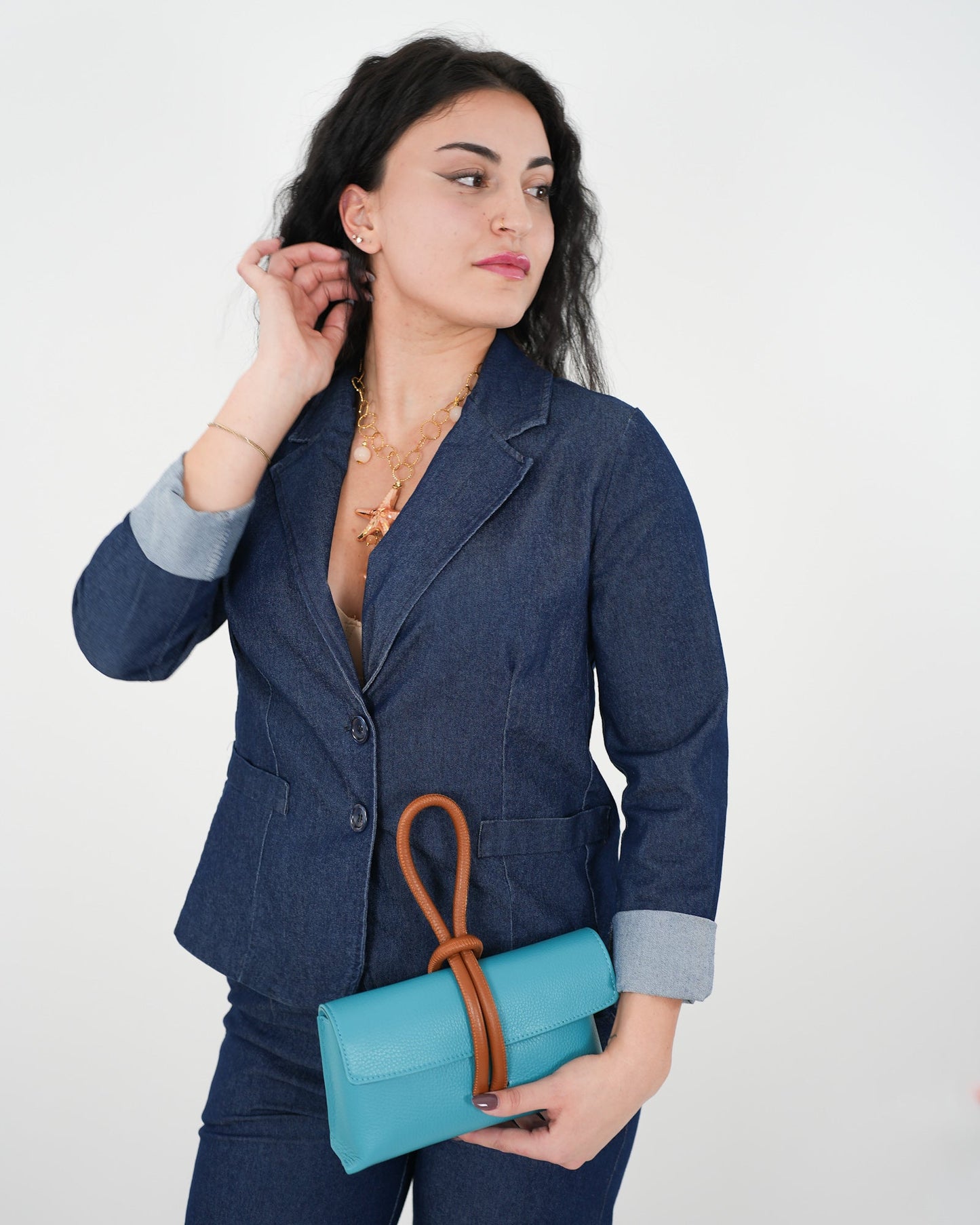 GIACCA DENIM "Sissi" in paleTTe. abbigliamento