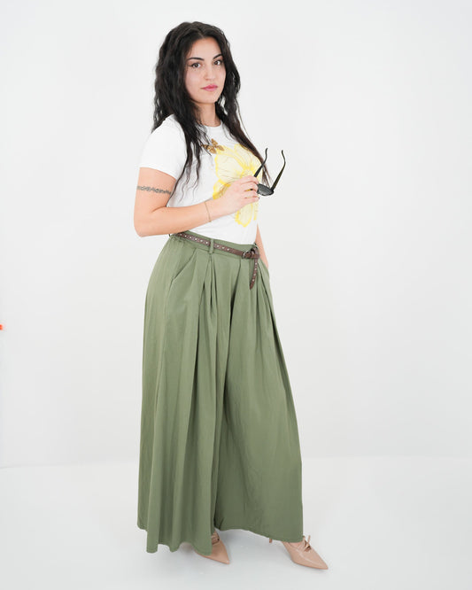 PANTAGONNA "Anita" VERDE in paleTTe. abbigliamento