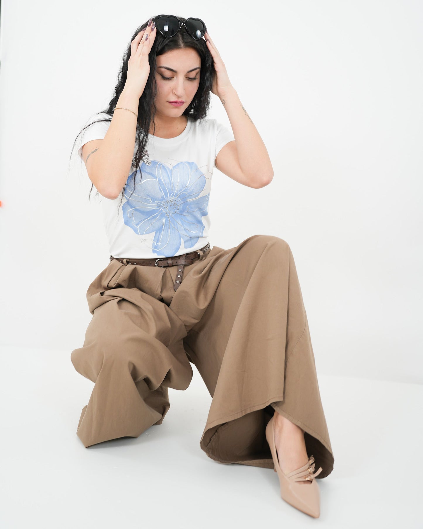 PANTAGONNA "Anita" MARRONE in paleTTe. abbigliamento