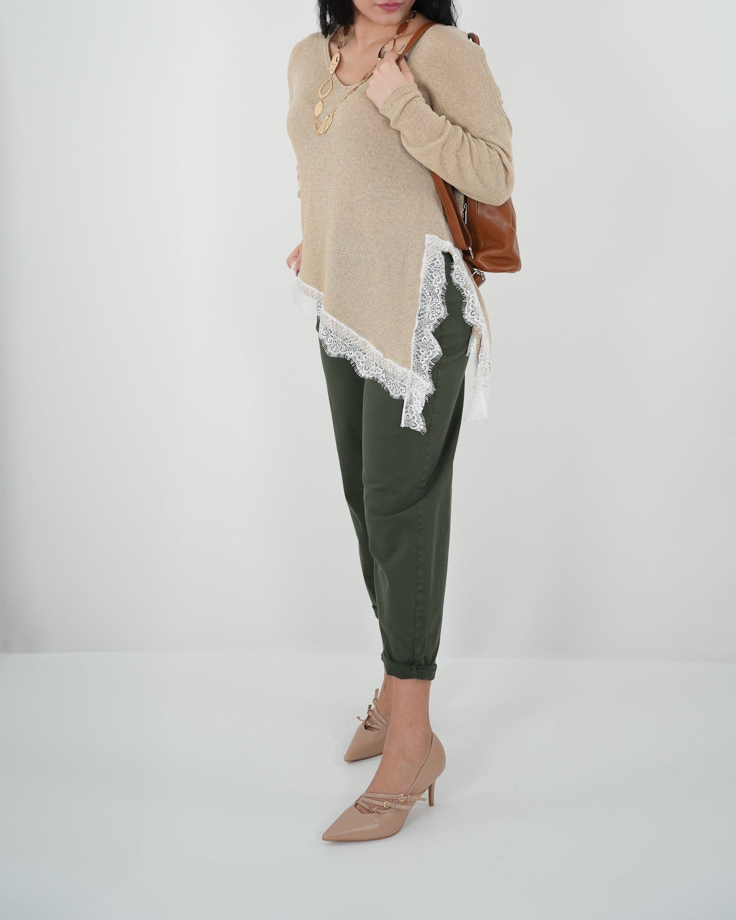 PANTALONE "Olimpia" VERDE in paleTTe. abbigliamento