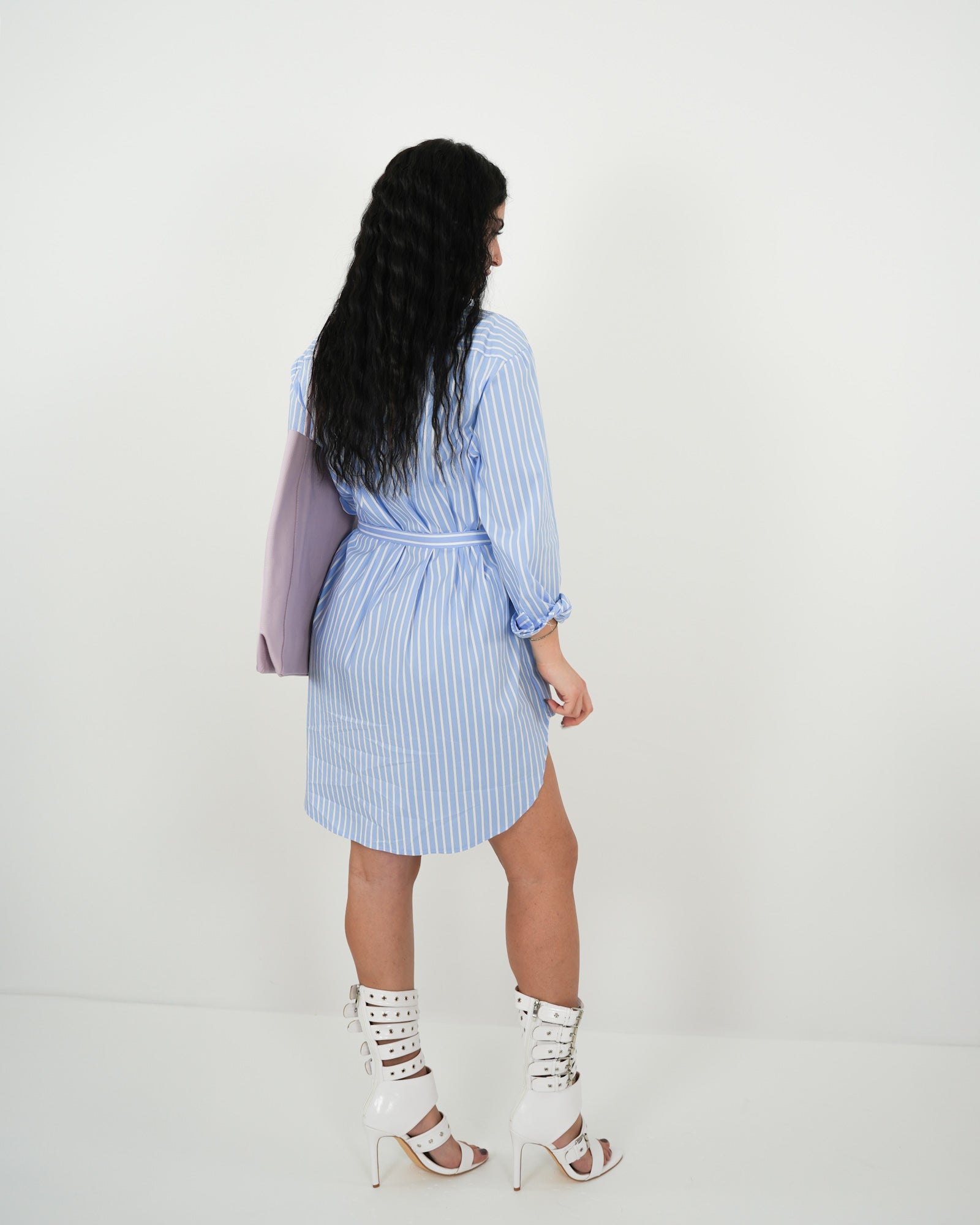 VESTITO CAMICIA A RIGHE "Kikka" in paleTTe. abbigliamento