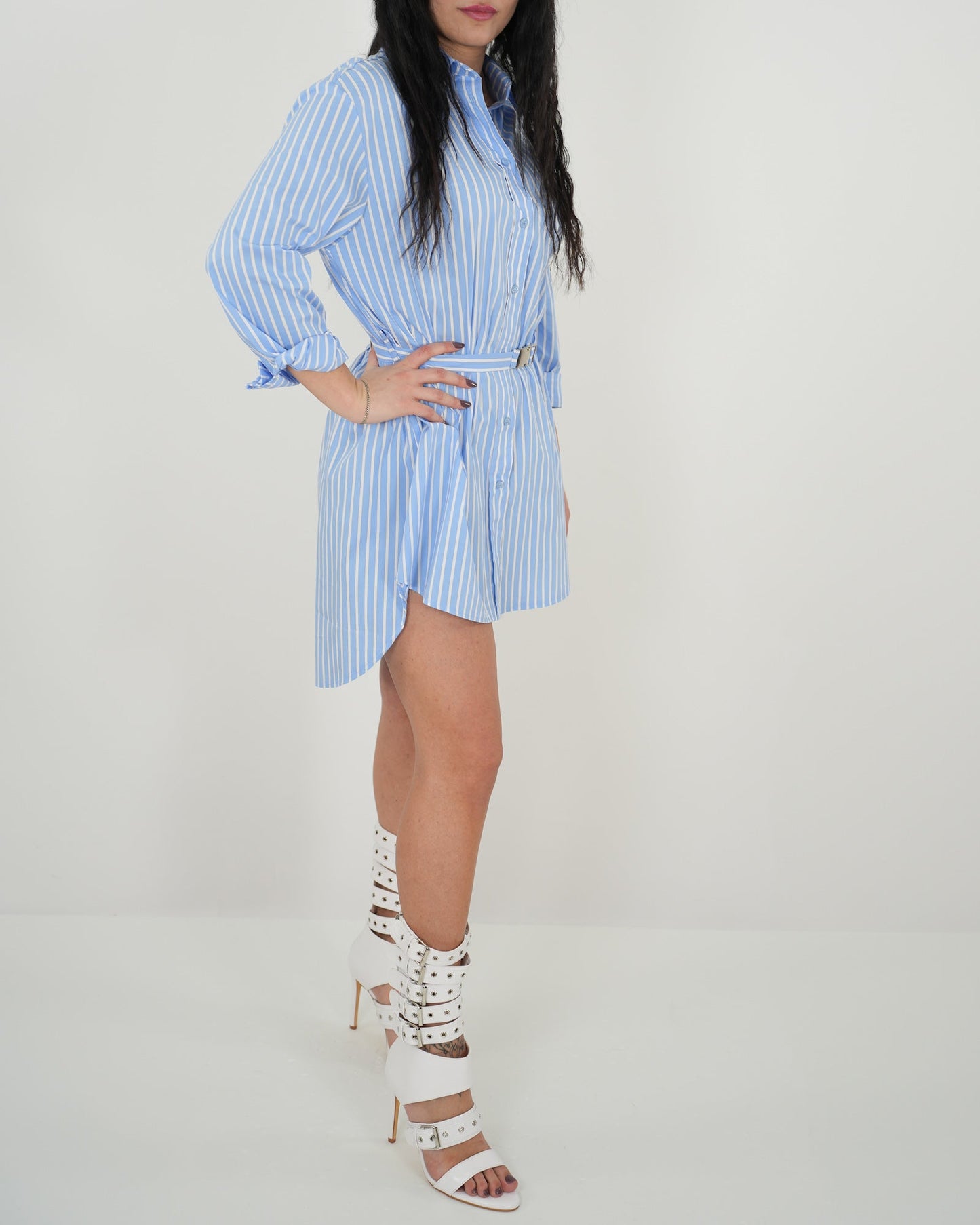 VESTITO CAMICIA A RIGHE "Kikka" in paleTTe. abbigliamento