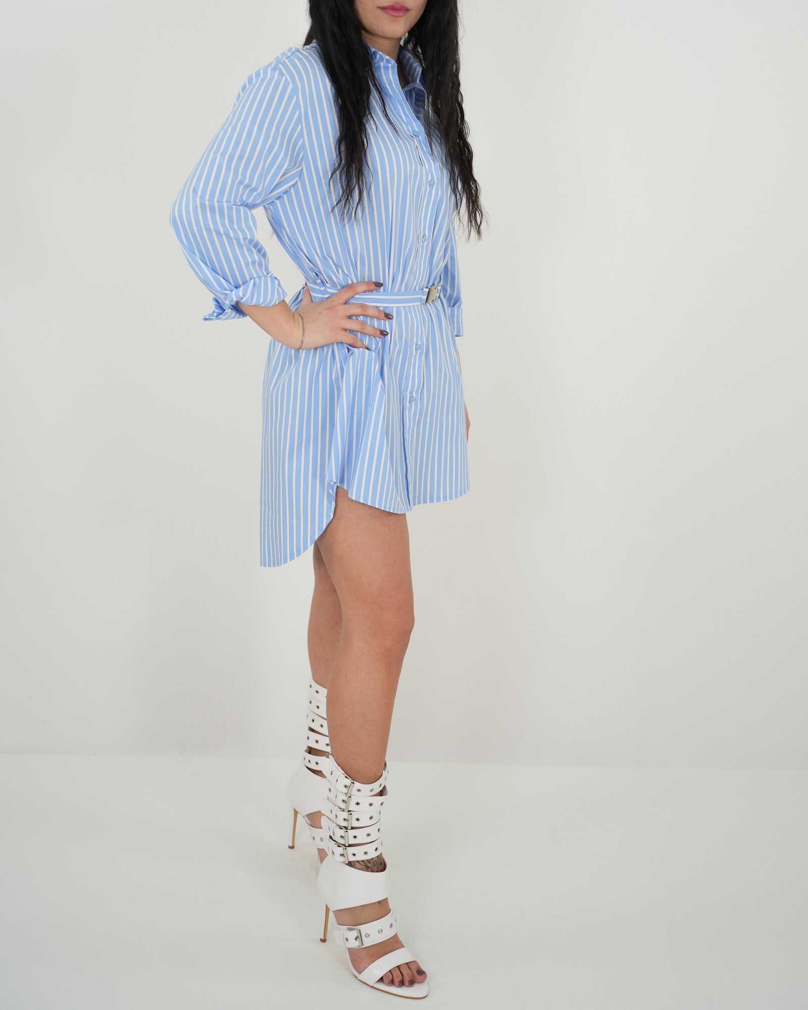 VESTITO CAMICIA A RIGHE "Kikka" in paleTTe. abbigliamento