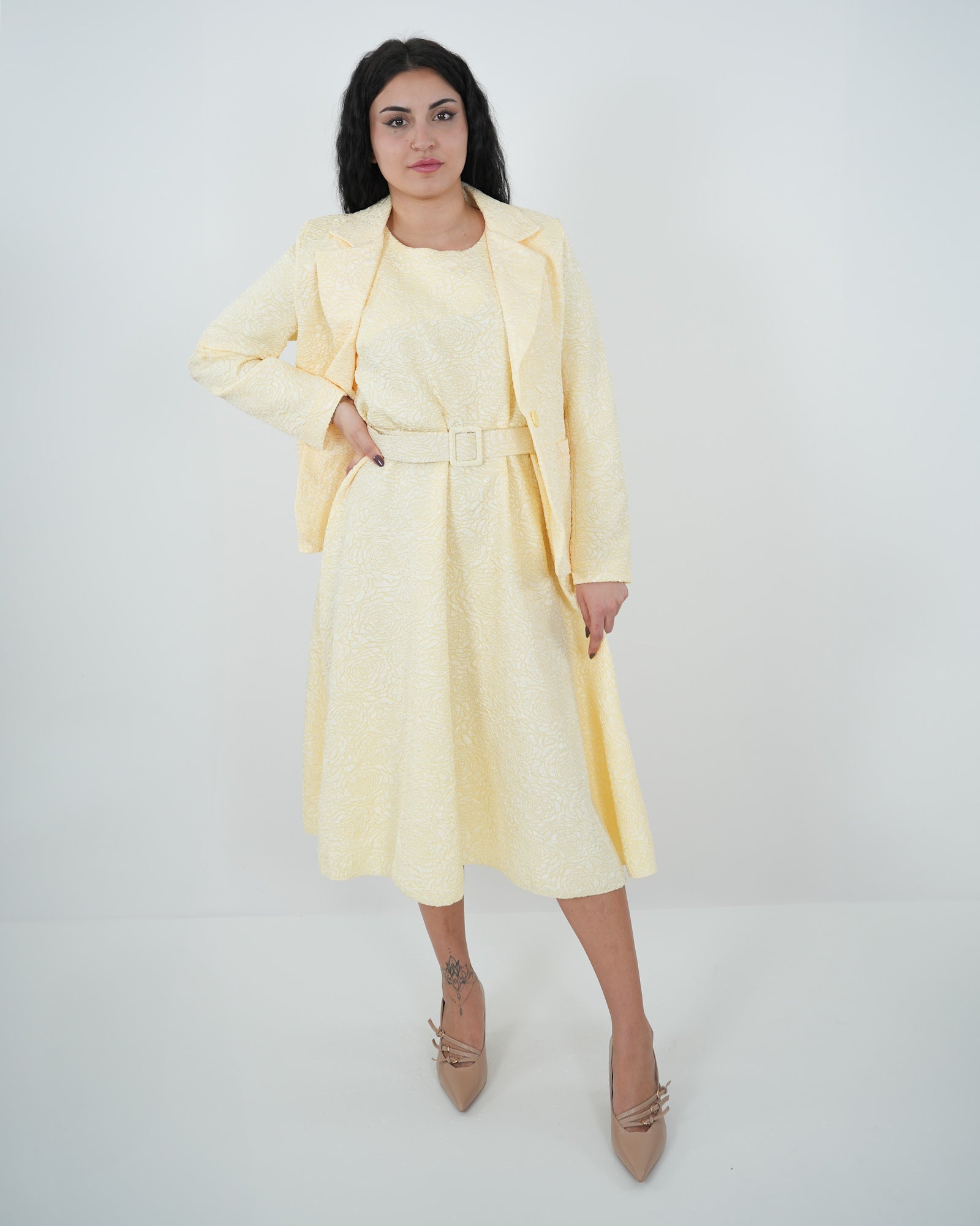 ABITO "Arianna " GIALLO in paleTTe. abbigliamento