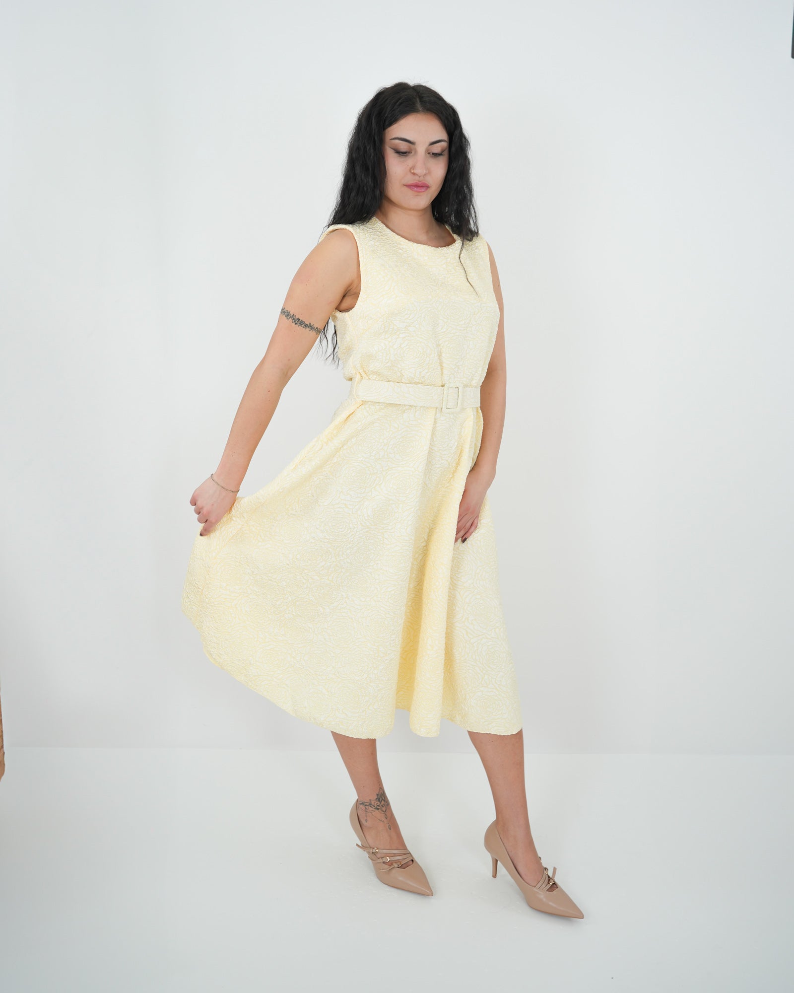 ABITO "Arianna " GIALLO in paleTTe. abbigliamento