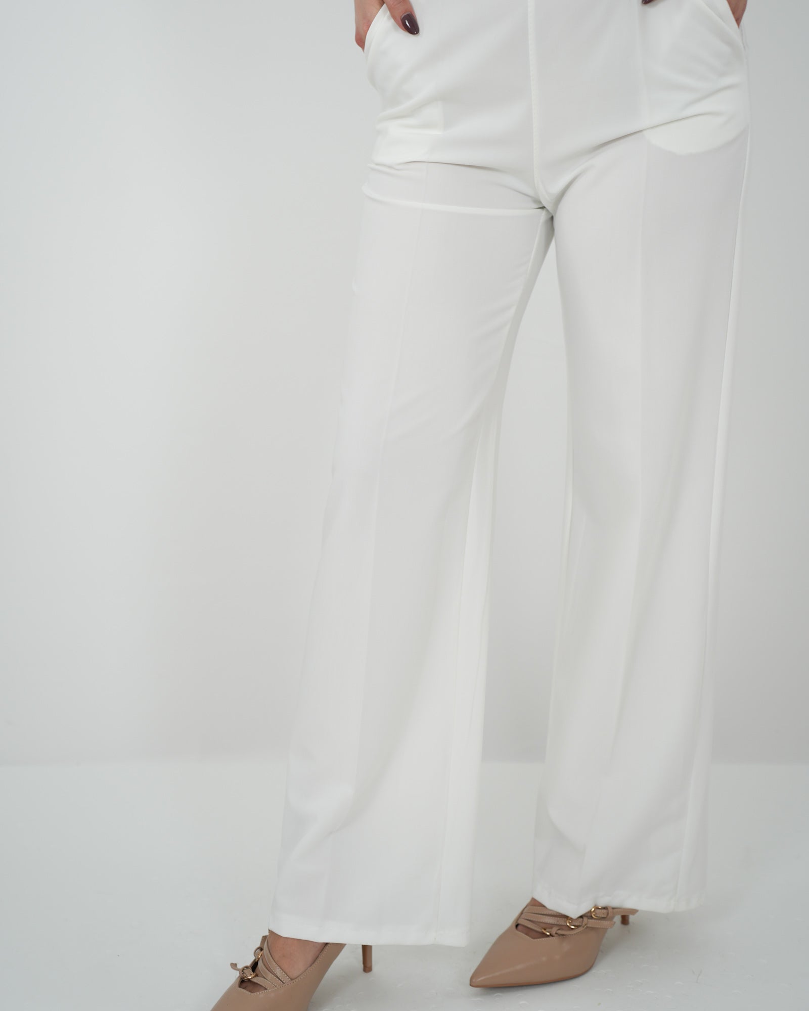PANTALONE "Wendy" BIANCO in paleTTe. abbigliamento