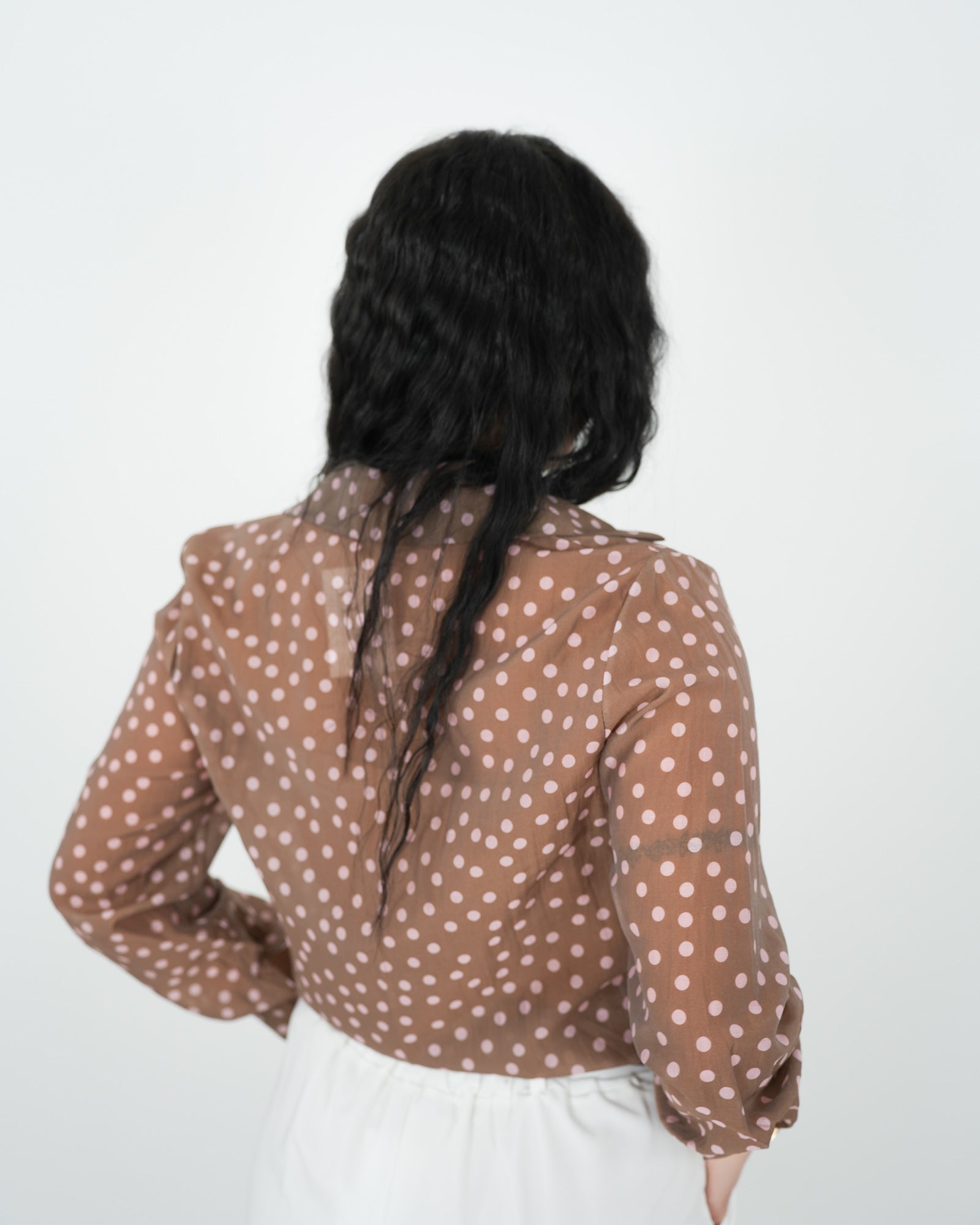 CAMICIA A POIS "Selene" in paleTTe. abbigliamento