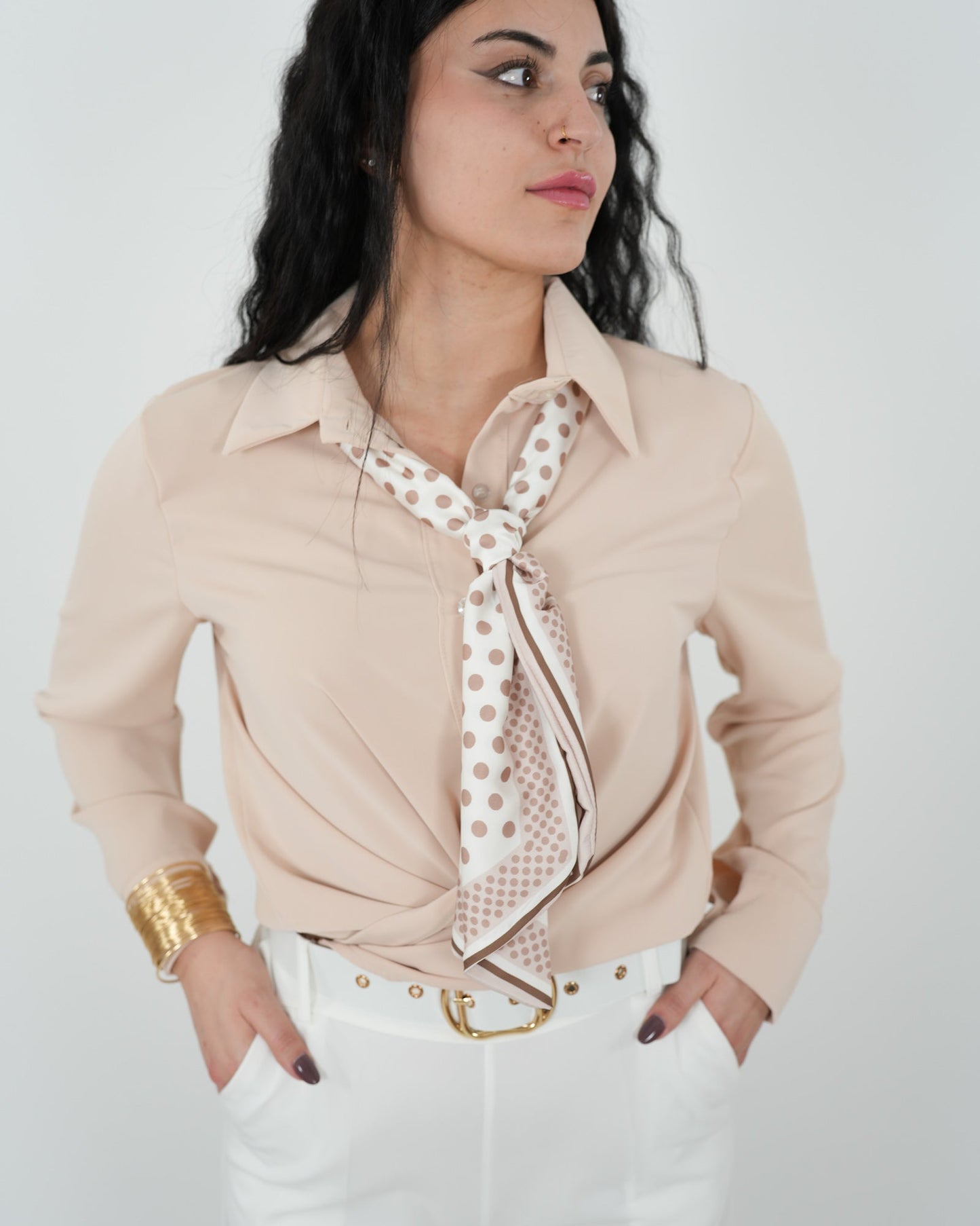 CAMICIA CRAVATTA "Asia" in paleTTe. abbigliamento