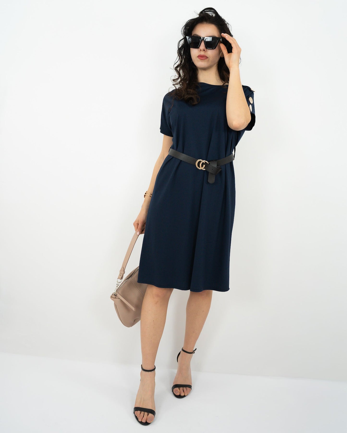 VESTITO DETTAGLIO MANICA - blu in paleTTe. abbigliamento