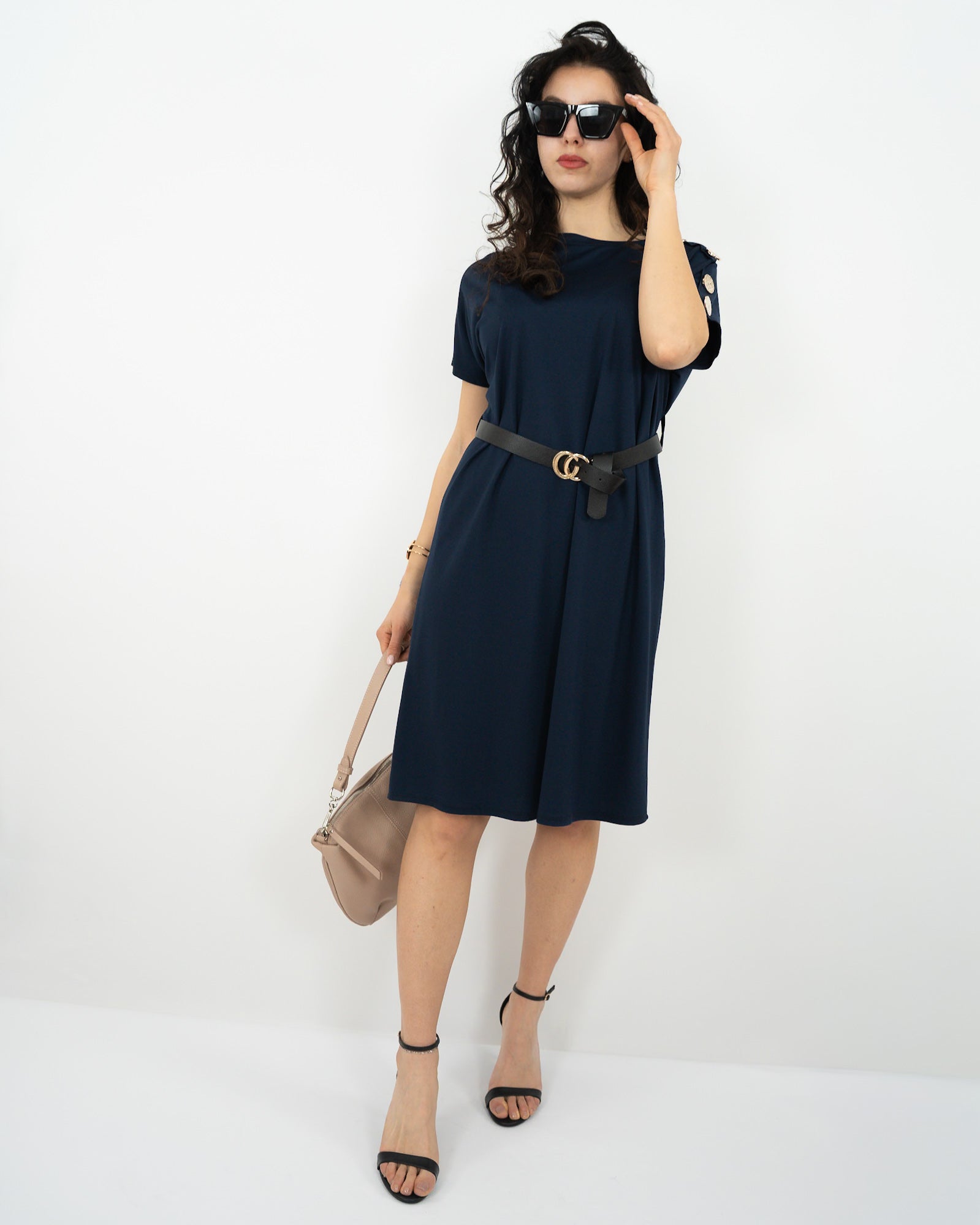 VESTITO DETTAGLIO MANICA - blu in paleTTe. abbigliamento