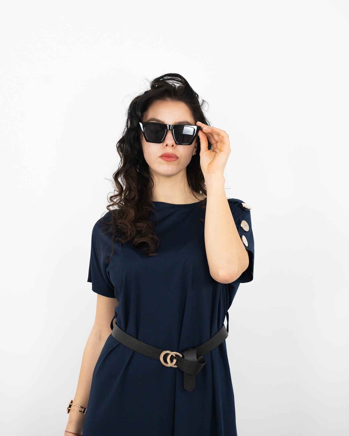 VESTITO DETTAGLIO MANICA - blu in paleTTe. abbigliamento